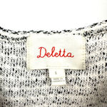 Deletta  size small striped blouse top shirt button up sides high‎ low hem Photo 3