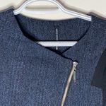 W118 By Walter Baker W118 Walter Baker Blue Blake cropped moto jacket size S Photo 8