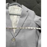 Vintage Linen Blend Skirt Suit Set Blazer Career Wear Made in Poland 6 Gray Photo 12