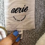 Aerie  Women's Cowl Neck Sweater in Gray and White Photo 2