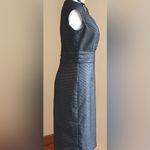 Banana Republic Gray Sleeveless EmpireWaist Square Neck Midi Business Dr… Photo 1