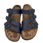 Birkenstock Betula Blue Leo Soft Florida Leather Sandals Size 265 / 10-10.5 Photo 3