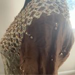 Pakistani Indian Desi Party Wear Maxi Dress (Flawed) Refer to pics Color Green Photo 7