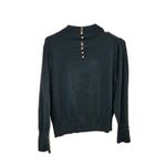 Molly Bracken Navy Blue Casual Long Sleeve Pullover Mock Neck Sweater Large Photo 1