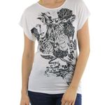 Fox Racing  braided back tee shirt top blouse floral Photo 0