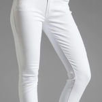 MOTHER Skinny Not Skinny Broken Mirror White Distressed Jeans Size 26 Photo 0