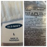 Old Navy  White Linen Blend Ankle Pants Drawstring Waist Women’s Size Large Photo 8