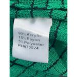 Ming Wang  Cardigan Sweater XS Green Floral Embroidered Ruffled Sleeve Preppy NWT Photo 5