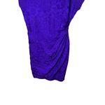 Spense Jeremy Purple Vintage Silk Ruched Short Sleeve Midi Dress Womens Size 12 Photo 2