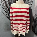 Style & Co 🍒 100% COTTON CREAM AND RED STRIPED SWEATER SIZE X-LARGE🍒 Photo 1