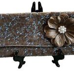 Gap Velour Embroidered Clutch Photo 0