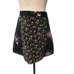 BDG Urban Outfitters Logan Floral Button Front Mini Skirt Size M Black Velvet Photo 7