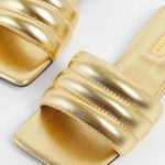 Top Shop Padded Gold Flats Sandals 40 Photo 0