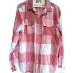 Barbie Pink Plaid Flannel Shirt Button Down Mattel Size Medium Button Up Classic Photo 0