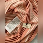 Madewell NWOT Size L Burgundy Pink Striped V Neck Short Sleeve Cotton Tee Shirt Photo 8