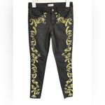 Bisou Bisou  Black Jeans with Gold Embroidery Photo 2