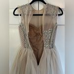 Jovani Nude and Silver  Cocktail Dress Size 2 Photo 8