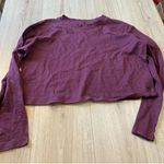 PINK - Victoria's Secret Victoria’s Secret pink Purple Long Sleeve Crop Top shirt Photo 0