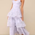 Lulus NWT  Glamorous Sweetie Lavender Burnout Tie-Strap Bustier Midi Dress Sz XS Photo 0