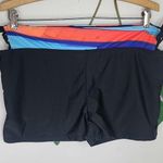 Black with Tie Dye Side Tie Swim Shorts NWOT Size XL Photo 0