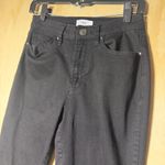 Ymi Black High-Rise Flare Jeans | Size 9/29 | Raw Hem Distressed Denim Photo 2