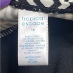 Tropical Escape  Swimdress One Piece Swimsuit Swim Dress White Black 16 Photo 5