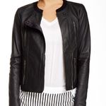 J Brand Lee genuine leather and satin jacket size S Photo 1