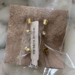 NWT Bansri Gold Tone Equestrian Earring Stud 3 Pair Set horse, compass, fleur Photo 3