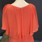 Women’s Chiffon Knee Length Dress with Draping Sleeves & Zip Up Back Size 12 Photo 6