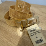 Ann Taylor 90s Vintage  Gold‎ Mesh Adjustable Belt Size L Large 39” NWT Photo 0