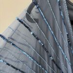 Mac Duggal  Beaded Kimono Sleeve V-Neck Dress Periwinkle 14 NWT Black Tie Formal Photo 10