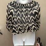 Alex Marie Chic Black and White Chevron Alyx Women's Top 1X Zebra Photo 3