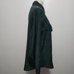 Vintage CROQUET 90s Dark Green Silk Fringe Western Button Up Shirt M Cowgirl Size M Photo 3