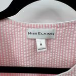 Miss Elaine Full Zip Robe Womens M Pink White Seersucker Cotton Blend VTG Pink Size M Photo 2