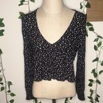 PacSun LA Hearts  Floral Babydoll Style Cropped V Neck Blouse Top Photo 0