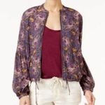 Free People Soft Printed Balloon Sleeve Jacket Size M Photo 1