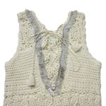 Elie Tahari NWT Vara Crochet Knit Maxi in Antique White Lace-up Back Dress S Photo 10