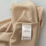 Chic Beige Ruffle Sleeve Mini Dress NWOT Tan Size XL Photo 8