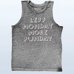 Fifth Sun “Less Monday More Sunday” Tank in Heather Gray, Size XS Photo 0