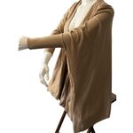 Alfani Womens Poncho Wrap Size M Novel Beige Open Shawl Cardigan Relaxed Fit NWT Photo 2