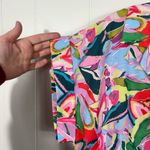 Entro  Boutique Multicolored Floral Tiered Romper Jumpsuit Button Down Large L Photo 1