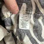 Magaschoni 100% Linen Oversized Tropical Leaf Shirt – Black & Natural Women’s XL Photo 3