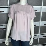 Bohme  Ruffle Short Sleeve Top in Rose Size Small Photo 10