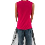 KTOO Hot Pink Sleeveless Shirt With Tulle Skirt Attached Medium Punk Grunge Photo 2