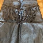Missguided Black Faux Leather Fringe Skirt  Photo 0