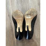 Giuseppe Zanotti  Design Shoes‎ Womens Sz 37.5 Black Leather Snake Peep Toe Heel Photo 4