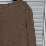 J.Jill Pure  Cotton Basic Long Sleeve Textured Tee Shirt size L Brown Photo 4