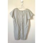 Madewell  Striped Button Mini Dress Green Gray Tank Size Small Photo 1