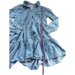 Veronica Beard Atari Chambray Tiered Denim Shirt Dress Blue Size 12 Photo 8