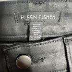 Eileen Fisher Black Coated Skinny Jeans Womens Size 12 Organic Cotton Washable Photo 2